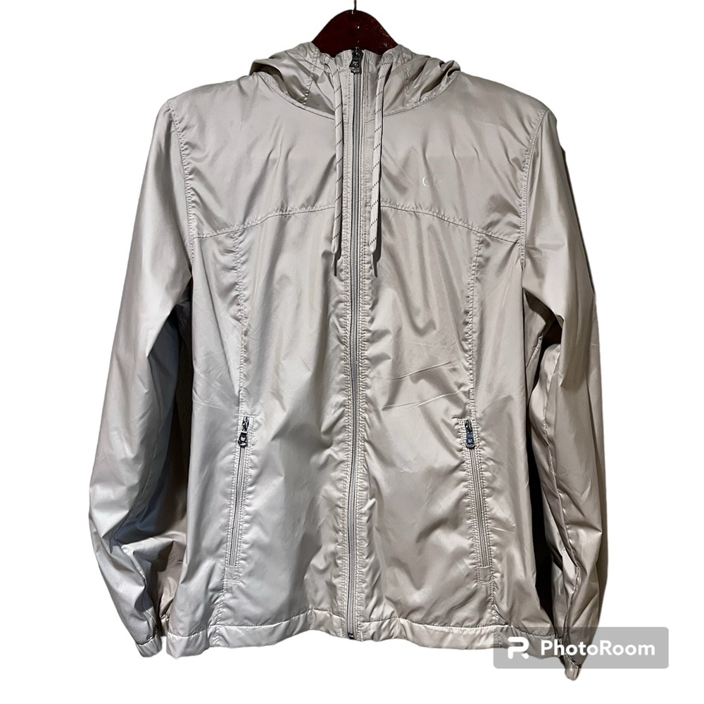Calvin Klein Women's Zip Front Fleece Lined Hooded Windbreaker Jacket - Size S